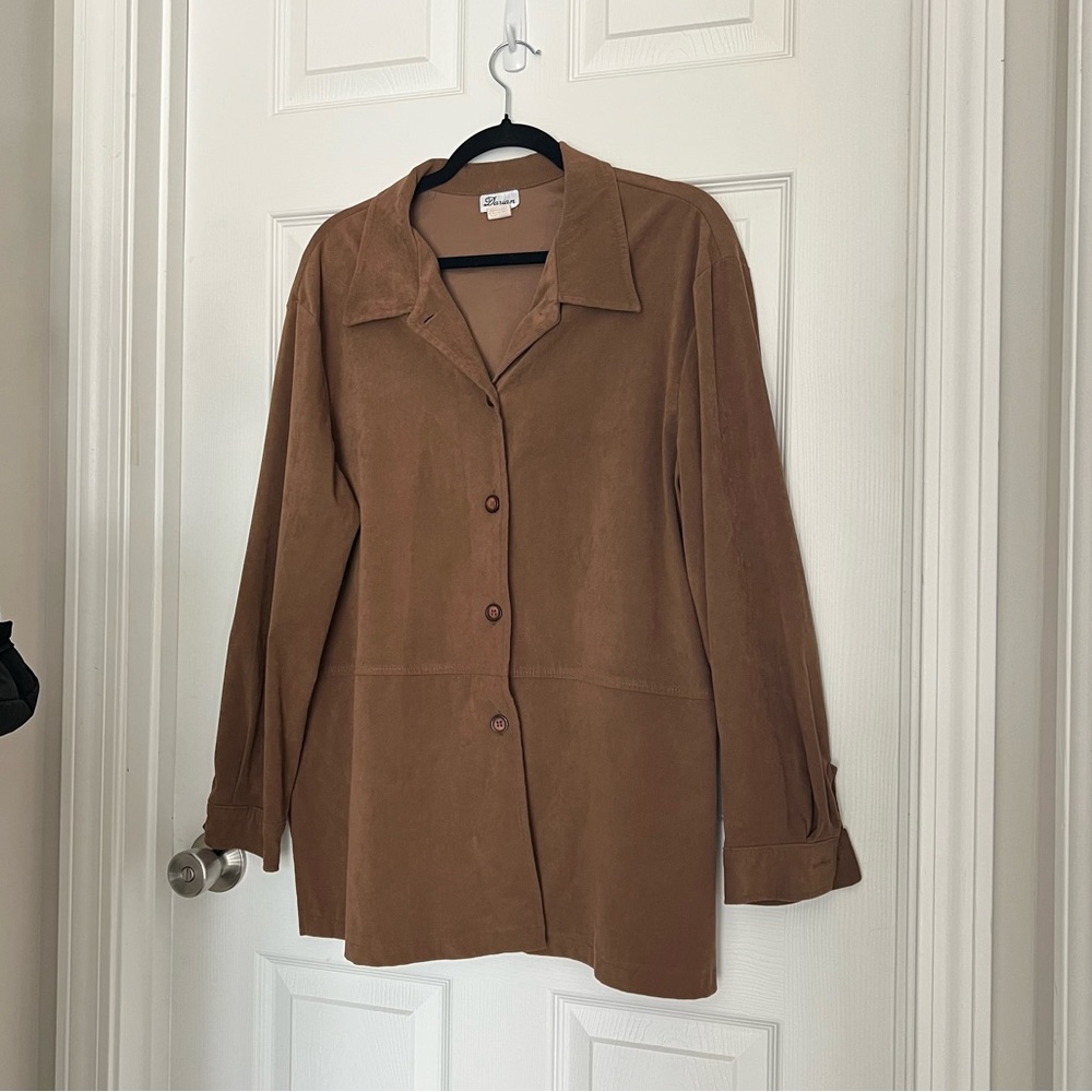 Darian Brown Blazer Style Button Up | Size 16
